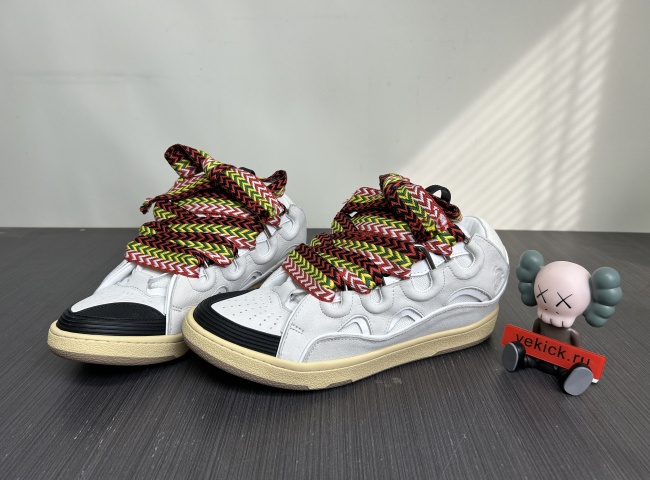 LEATHER CURB SNEAKERS (white)